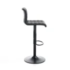 Lot de 2 Tabourets de Bar en Cuir Synthétique et Acier - Potassium Viadurini