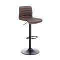 Lot de 2 Tabourets de Bar en Cuir Synthétique et Acier - Potassium