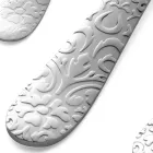 Set de 24 couverts en acier poli avec gravure Made in Italy - Nara Viadurini