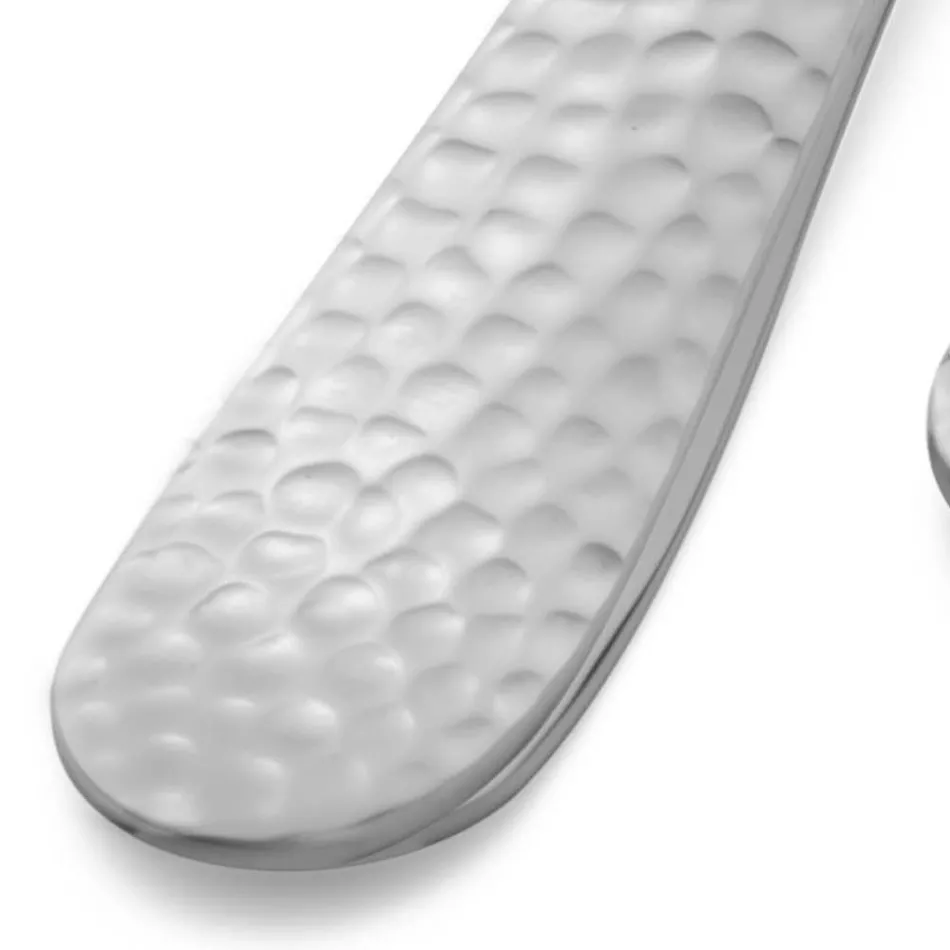 Ensemble de 24 couverts en acier inoxydable poli Made in Italy - Histoire Viadurini