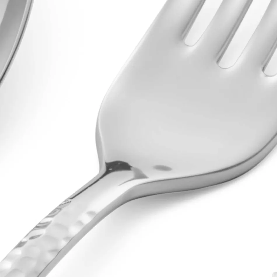 Ensemble de 24 couverts en acier inoxydable poli Made in Italy - Histoire Viadurini