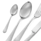 Ensemble de 24 couverts en acier inoxydable poli Made in Italy - Histoire Viadurini