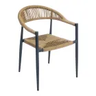 Ensemble de 4 fauteuils en aluminium et résine tressée - Tavira Viadurini