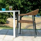 Ensemble de 4 fauteuils en aluminium et résine tressée - Tavira Viadurini