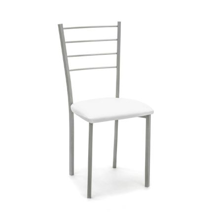 Lot de 4 chaises avec structure en métal peint gris - Galletto Viadurini