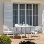 Lot de 4 chaises de jardin en aluminium et Batyline - Lucente Viadurini
