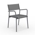 Lot de 4 chaises de jardin en aluminium et Batyline - Lucente