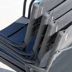 Lot de 4 chaises de jardin en métal galvanisé et Batyline - Prestigio Viadurini