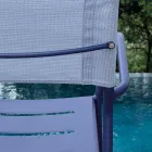 Lot de 4 chaises de jardin en métal galvanisé et Batyline - Prestigio Viadurini