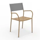 Lot de 4 chaises de jardin en métal galvanisé et Batyline - Prestigio Viadurini