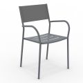 Lot de 4 chaises de jardin en métal galvanisé et Batyline - Prestigio