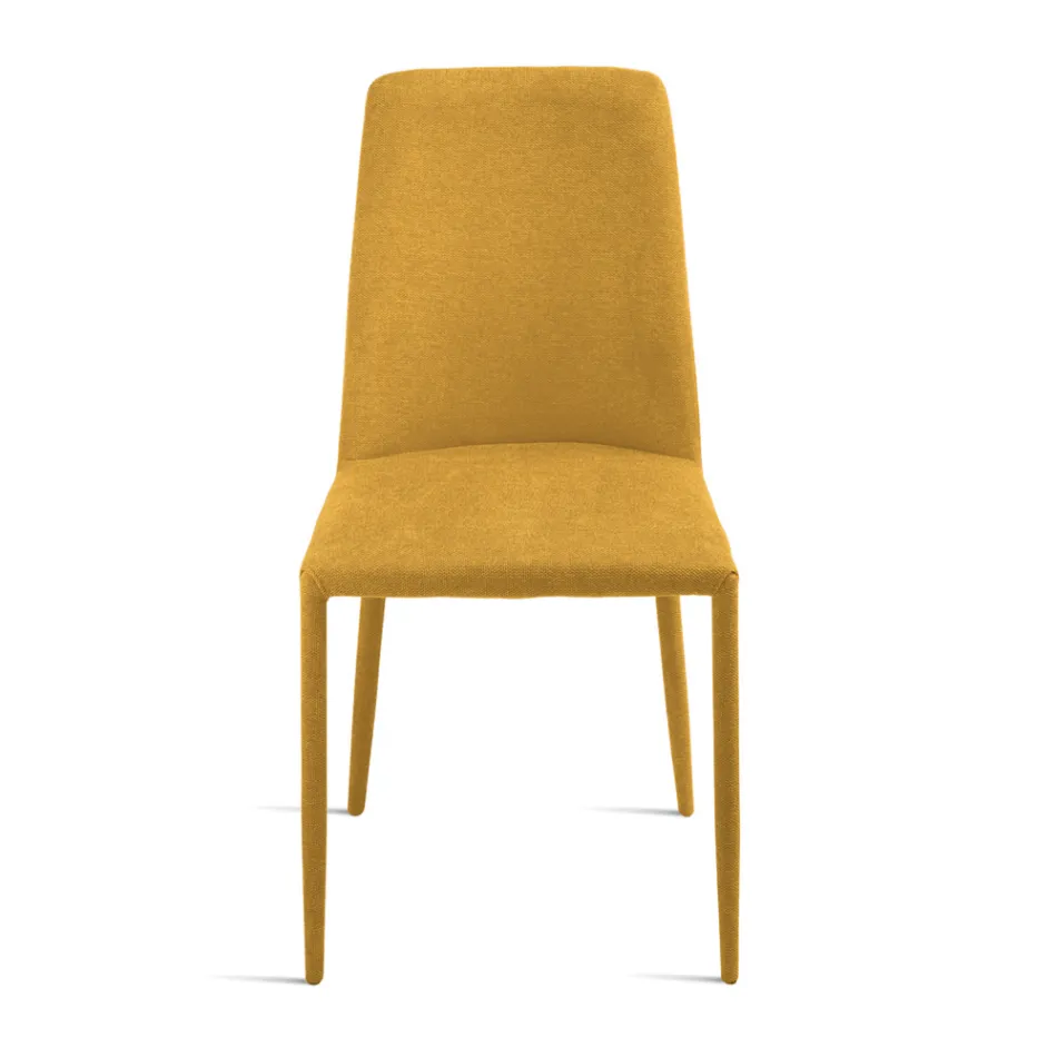 Ensemble de 4 chaises rembourrées en tissu coloré et structure rembourrée - Luciana Viadurini