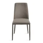 Ensemble de 4 chaises rembourrées en tissu coloré et structure rembourrée - Luciana Viadurini