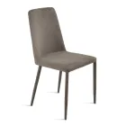 Ensemble de 4 chaises rembourrées en tissu coloré et structure rembourrée - Luciana Viadurini