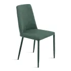 Ensemble de 4 chaises rembourrées en tissu coloré et structure rembourrée - Luciana Viadurini