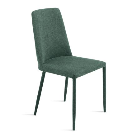 Ensemble de 4 chaises rembourrées en tissu coloré et structure rembourrée - Luciana Viadurini