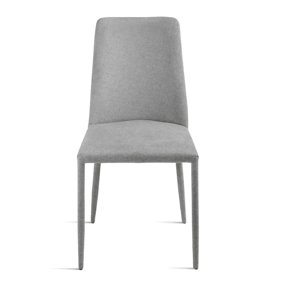 Ensemble de 4 chaises rembourrées en tissu coloré et structure rembourrée - Luciana Viadurini