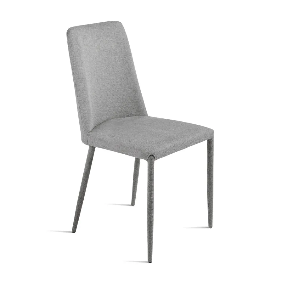 Ensemble de 4 chaises rembourrées en tissu coloré et structure rembourrée - Luciana Viadurini