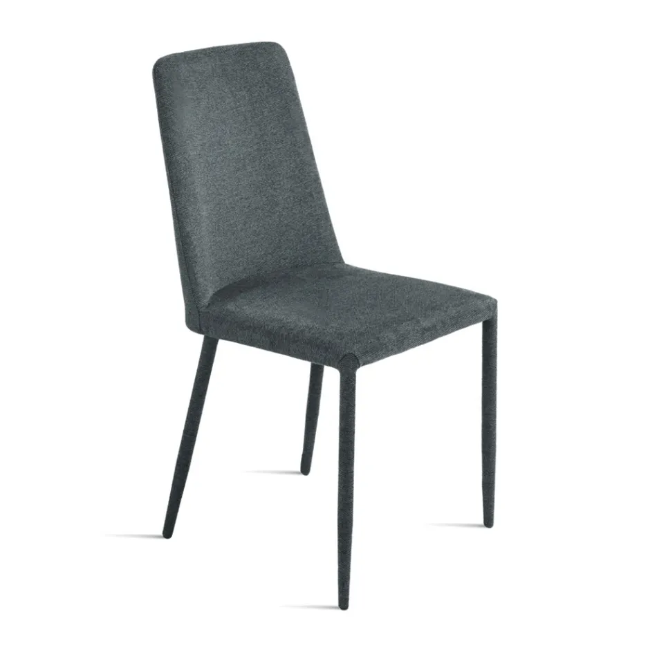 Ensemble de 4 chaises rembourrées en tissu coloré et structure rembourrée - Luciana Viadurini