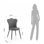 Lot de 4 Chaises en Cuir Synthétique Effet Vieilli - Ambre Viadurini