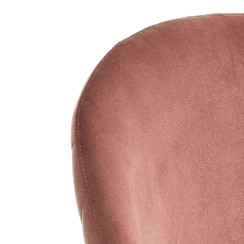 Lot de 4 chaises en tissu microfibre effet velours - Terbio Viadurini