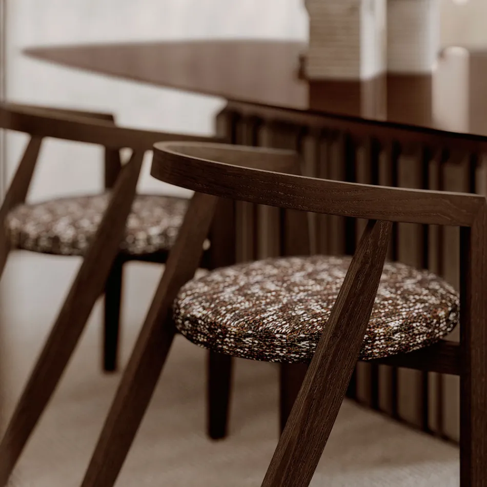 Ensemble de 4 chaises modernes en bois massif de haute qualité, fabriquées en Italie - Vela Viadurini