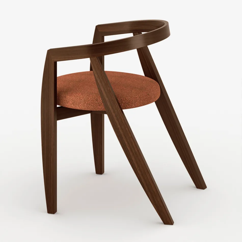 Ensemble de 4 chaises modernes en bois massif de haute qualité, fabriquées en Italie - Vela Viadurini