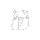 Ensemble de 4 chaises modernes en bois massif de haute qualité, fabriquées en Italie - Vela Viadurini