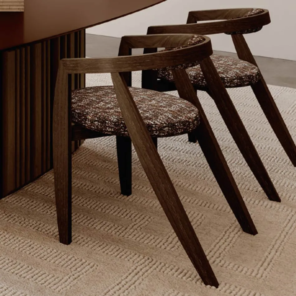 Ensemble de 4 chaises modernes en bois massif de haute qualité, fabriquées en Italie - Vela Viadurini