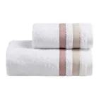 Ensemble de serviettes de toilette pour invités Serenity Double Ruffle en coton éponge Viadurini