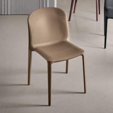 Ensemble de deux chaises empilables en polypropylène de couleurs différentes - Evania Viadurini