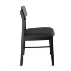 Ensemble de deux chaises en bois écologiques avec assise en tissu rembourré - Nadir Viadurini
