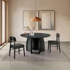 Ensemble de deux chaises en bois écologiques avec assise en tissu rembourré - Nadir Viadurini