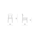 Ensemble de deux chaises en bois écologiques avec assise en tissu rembourré - Nadir Viadurini