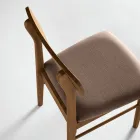 Ensemble de deux chaises en bois écologiques avec assise en tissu rembourré - Nadir Viadurini