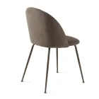 Ensemble de deux chaises en métal peint et tissu rembourré de couleurs variées - Rivo Viadurini