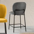 Ensemble de deux tabourets en tissu avec rembourrage et structure en métal - Lior Viadurini