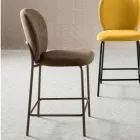 Ensemble de deux tabourets en tissu avec rembourrage et structure en métal - Lior Viadurini