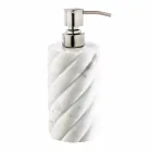 Ensemble de mobilier suspendu design pour salle de bain en teck rayé Poggio Viadurini