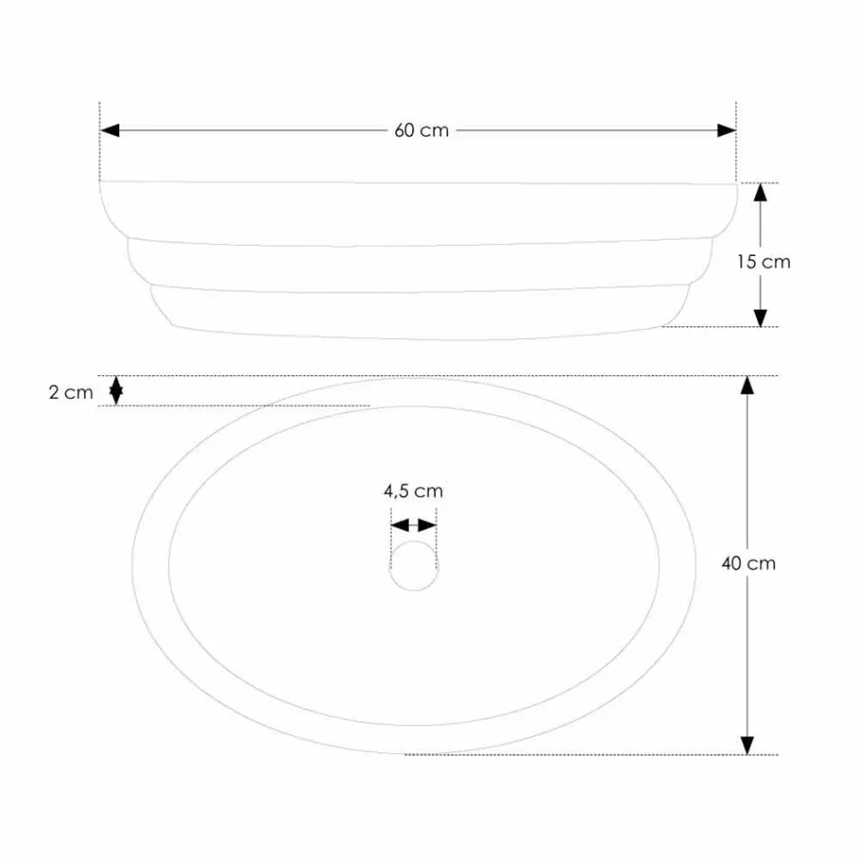 Ensemble de mobilier suspendu design pour salle de bain en teck rayé Poggio Viadurini