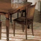 Ensemble de quatre chaises classiques Bassano en bois, fabriquées en Italie - Angelite Viadurini