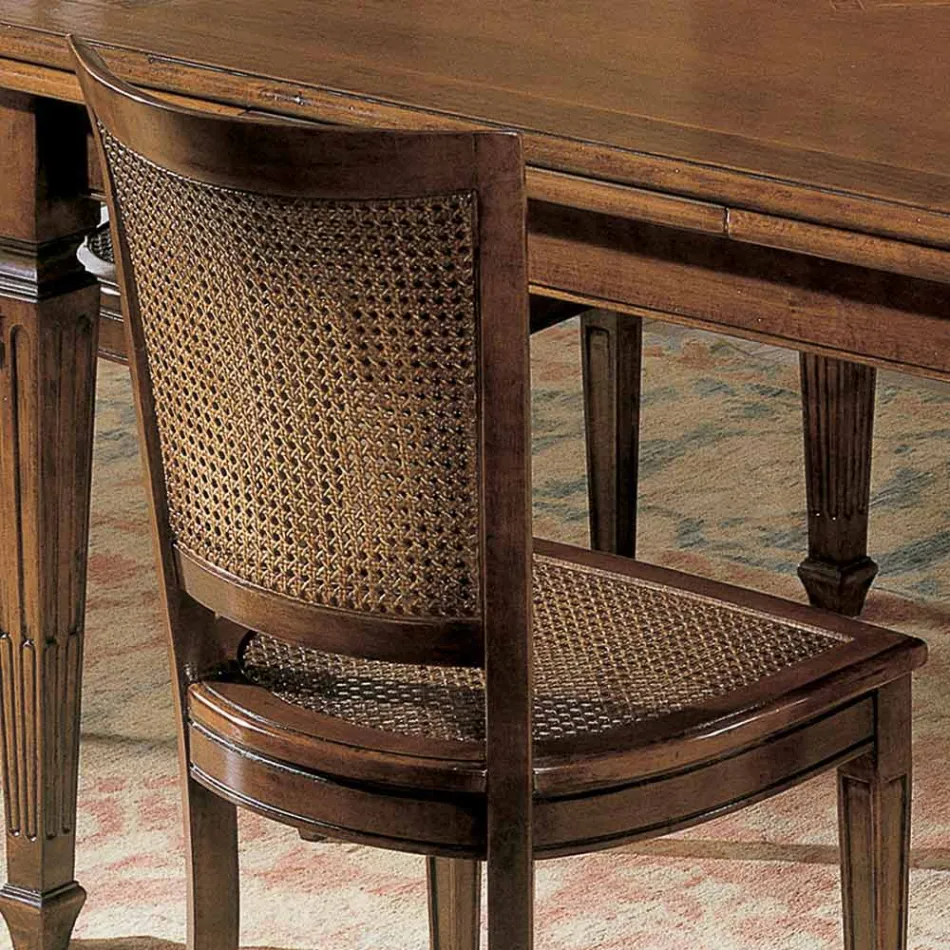 Ensemble de quatre chaises classiques Bassano en bois, fabriquées en Italie - Angelite Viadurini