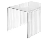 Ensemble de trois tables gigognes en plexiglas fabriquées en Italie - Leandro Viadurini