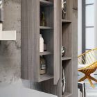 Ensemble en bois et suspension de meuble de salle de bain moderne Fenix fabriqué en Italie Bari Viadurini
