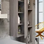 Ensemble en bois et suspension de meuble de salle de bain moderne Fenix fabriqué en Italie Bari Viadurini