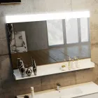 Ensemble en bois et suspension de meuble de salle de bain moderne Fenix fabriqué en Italie Bari Viadurini
