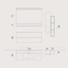 Ensemble en bois et suspension de meuble de salle de bain moderne Fenix fabriqué en Italie Bari Viadurini