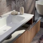 Ensemble de suspension de meubles de salle de bain en bois design made in Italy Cesena Viadurini