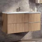 Ensemble de suspension de meubles de salle de bain en bois design made in Italy Cesena Viadurini