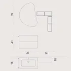 Ensemble de meubles de salle de bain en bois suspension design made in Italy Sad Viadurini